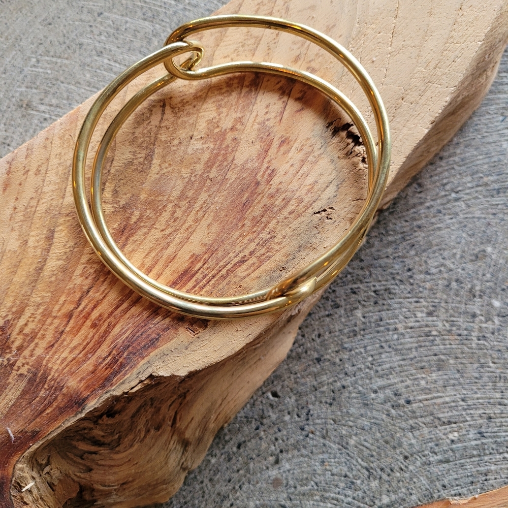 Solid Brass Designer Bangle Unique Bracelet Style - image 2